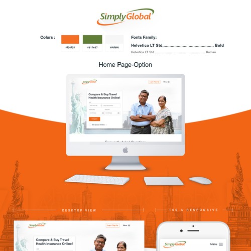 Travel agency website with the title 'SimplyGlobal'