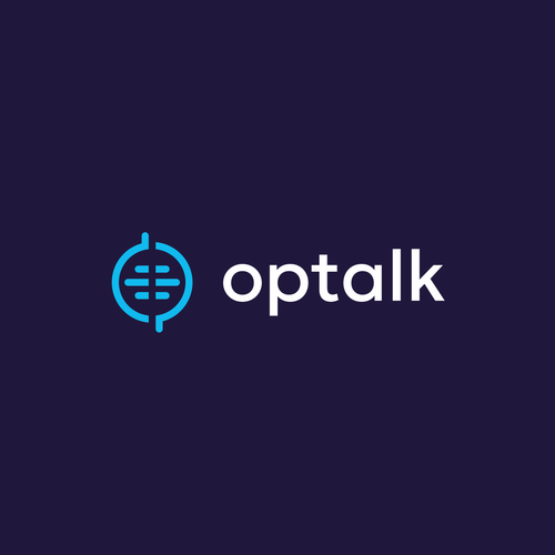 Circle design with the title 'Rounded logo for AI company: Optalk'