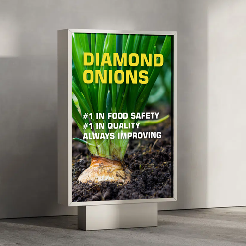 Inspirational artwork with the title 'Diamond Onions Inspirational Poster for employees and visitors'
