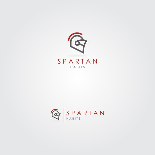 Spartan helmet logo with the title 'Simple and bold concept for spartan heights '