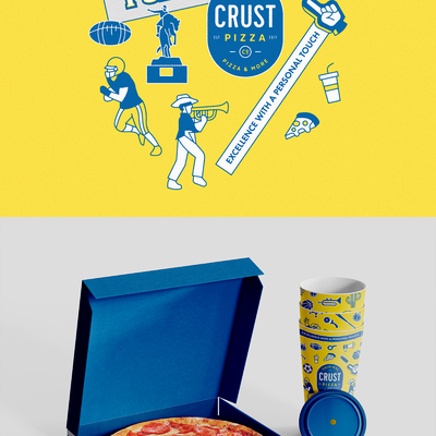 Mcneese University x Crust Pizza - Pattern Illustration