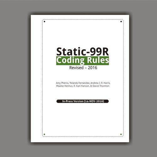 Manual design with the title 'Design concept for user manual'