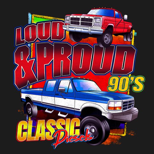 Automotive t-shirt with the title 'Trucks T-Shirt design'