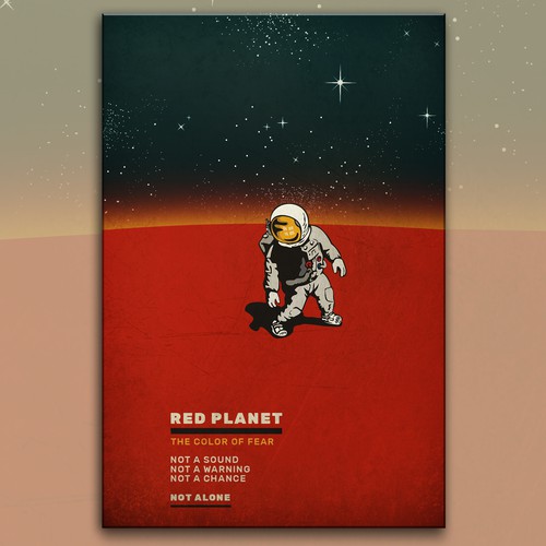 Astronaut design with the title 'poster for Graphic Stock'