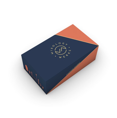 Yellow packaging with the title 'Cocktail shaker kit'