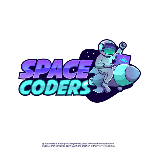 Galaxy logo with the title 'Space Coders'