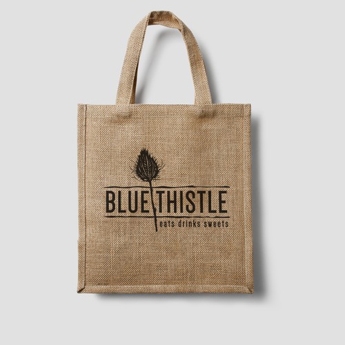 Coffee logo with the title 'Create a logo for the Blue Thistle cafe that captures both an earthy and classy feel!!'