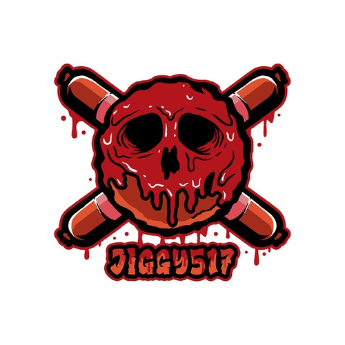 Sausage logo with the title 'Jiggy517 Emotes Design'