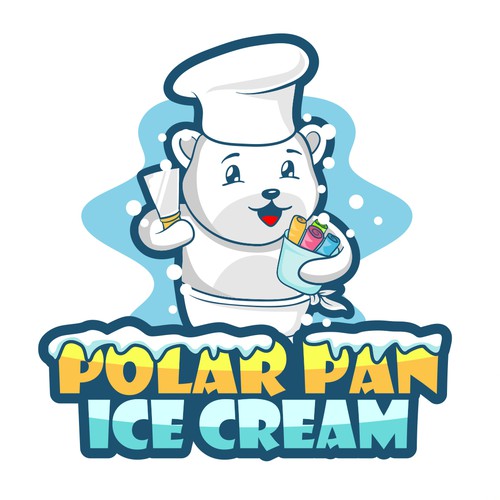 Conceptual logo with the title 'Logo for Polar Pan Ice Cream'