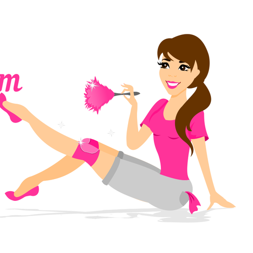 Pretty design with the title 'Create feminine/classy logo that says look Pretty&fancy while cleaninggritty'