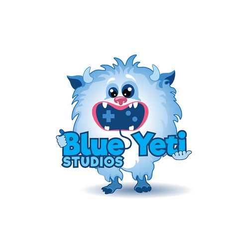 Yeti logo with the title 'Blue Yeti Studios logo design.'