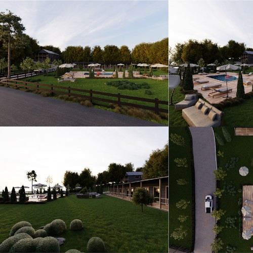 Swimming pool design with the title 'Improvement of the hotel territory'