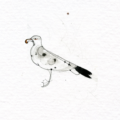 Ink illustration with the title 'Illustration for a book cover contest.'