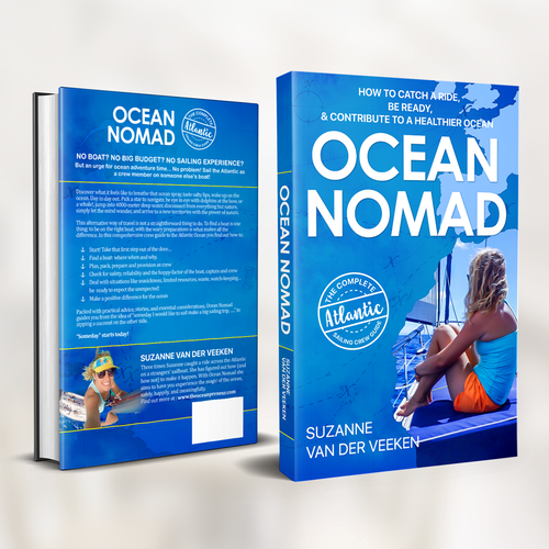 Guide book cover with the title 'Book Cover for "Ocean Nomad"'