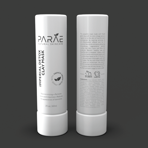 Bottle label with the title 'label design for Skincare Company'