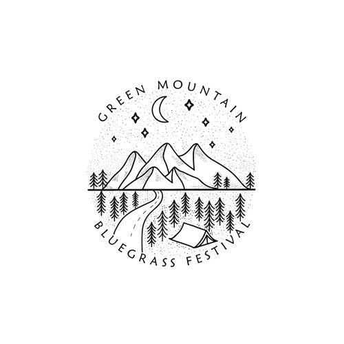 Green and gray design with the title 'Logo Concept for Green Mountain'