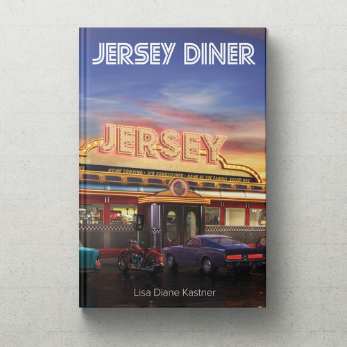 Diner design with the title 'Book Cover for Jersey Diner'