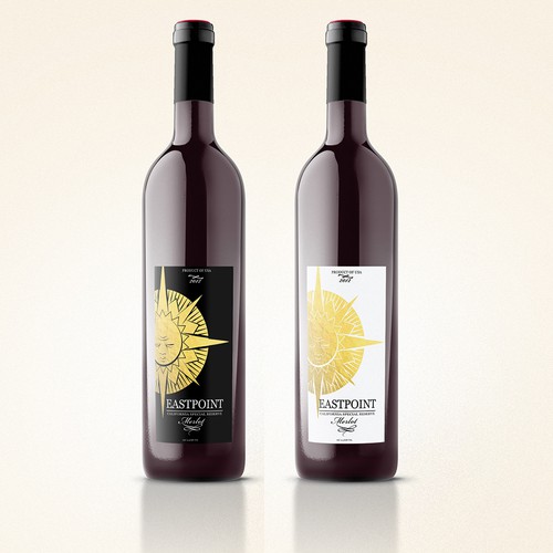 Wine packaging with the title 'Eastpoint Wine Label 2015'