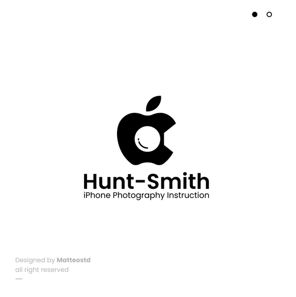 Black camera logo with the title 'Hunt-Smith iPhone Photography'