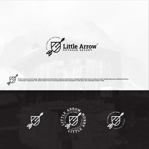 Resort design with the title 'Logo design for little arrow'