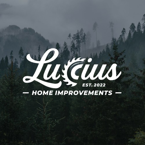 Wood brand with the title 'Logo for Lucius'