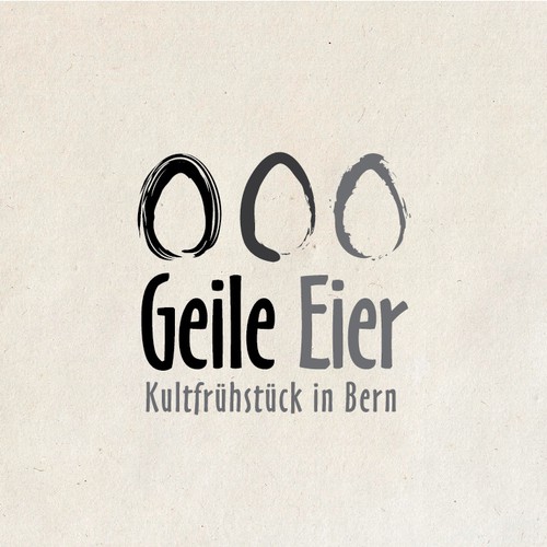 Egg design with the title 'Logo challenge for egg benedict pop-up restaurant'