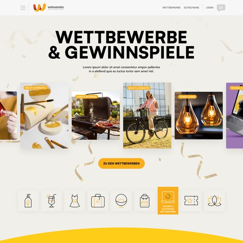 Redesigned website with the title 'Win4Win'