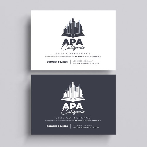 Skyline design with the title 'Los Angeles Creative Conference Postcard'