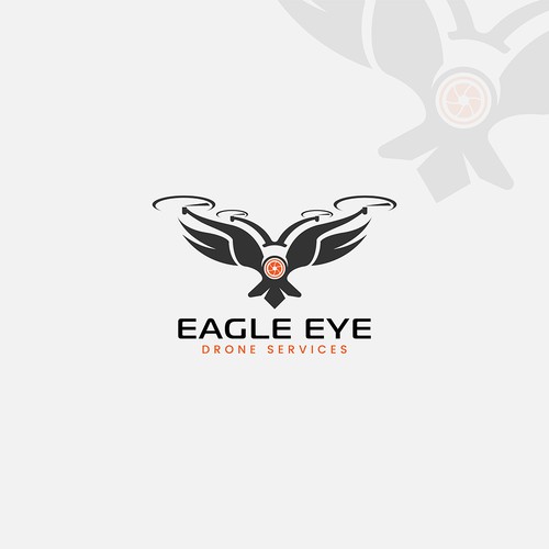 eagle eye logo design black and white