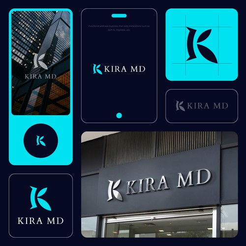 Vector logo with the title 'Natural "K"  Logo for Medicine brand company'