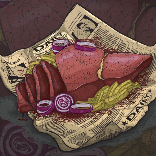 Keyboard design with the title 'Surreal T-Shirt Drawing'