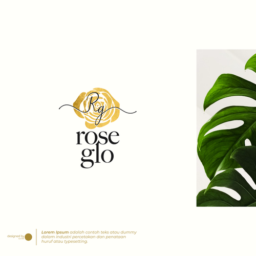 Discover logo with the title 'rose glow'