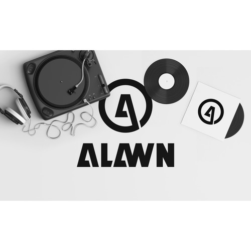 A design with the title 'A logo for ALAWN, DJ/Music producer.'