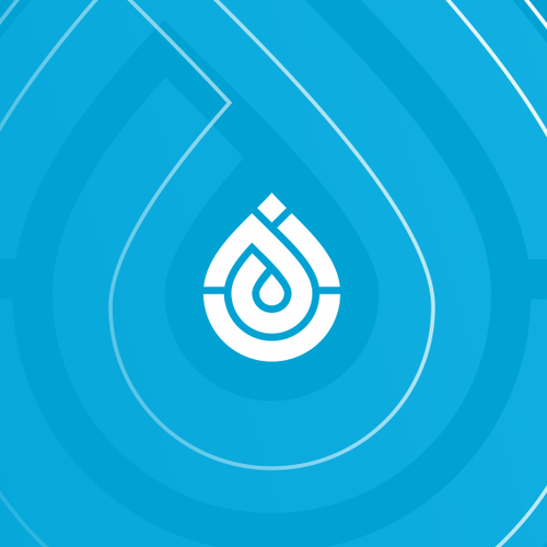 Water drop logo with the title 'MSLWORX Logo'