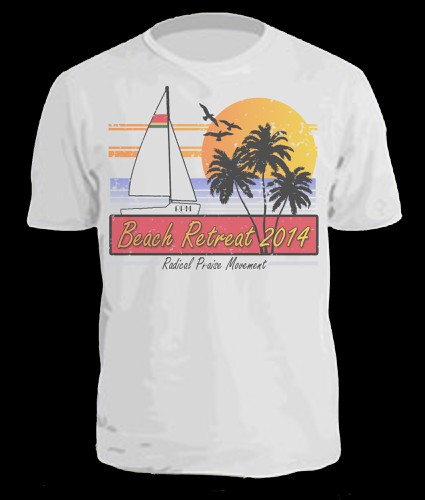 Retreat design with the title 'Beach Retreat T-Shirt'