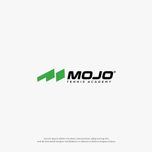 Best logo with the title 'MOJO Tennis Academy'