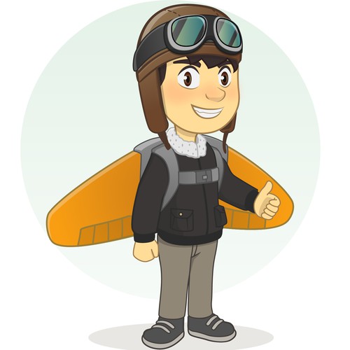 Pilot design with the title 'character pilot kids design '