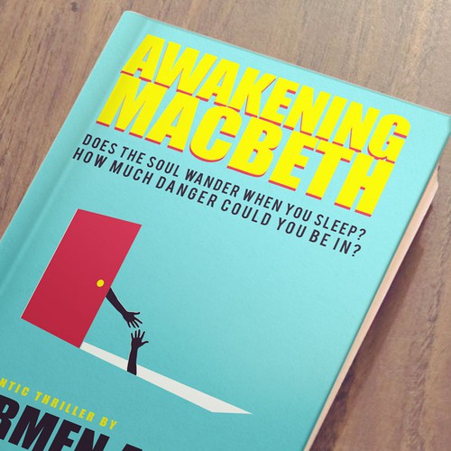 Literature design with the title ' Awakening MacBeth Book Cover Concept '