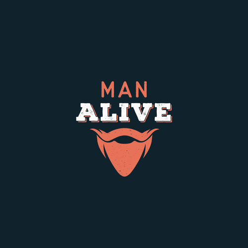 Pet grooming logo with the title 'Vintage logo For "Man Alive"'