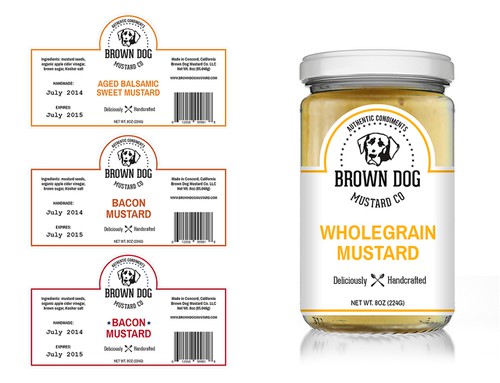 Retro label with the title 'Guaranteed! Design an eye catching yet essentially artisan label!'