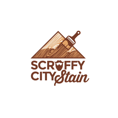 Woodworking design with the title 'Scruffy City Stain'
