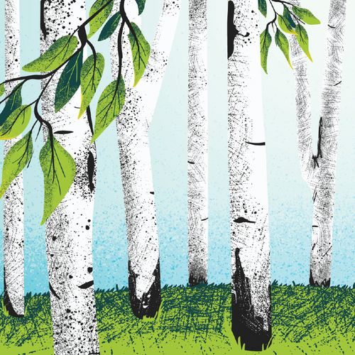 Woods design with the title 'Zoom background'