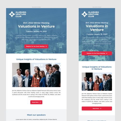 HTML design with the title 'Email Event Promotion & Newsletter'