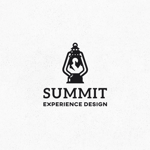 Monochromatic design with the title 'Logo for Summit the outdoor-loving UI/UX/dev shop'