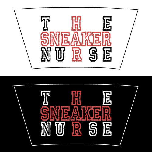 Illustrator design logo with the title 'project logo The sneaker nurse'