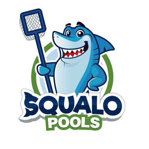 Pool design with the title 'Character logo design'