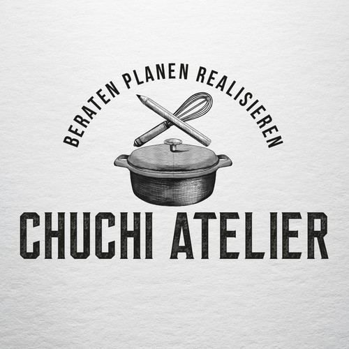Realistic logo with the title 'CHUCHI ATELIER'