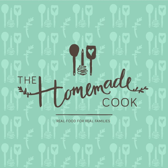 Kitchen logo with the title 'Handdrawn logo for a cook'