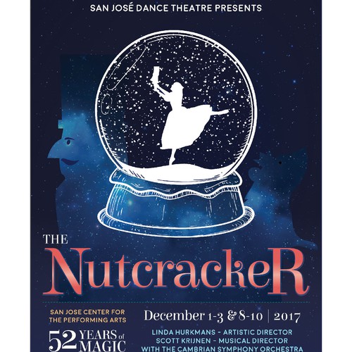 Ballet design with the title 'Nutcracker poster'