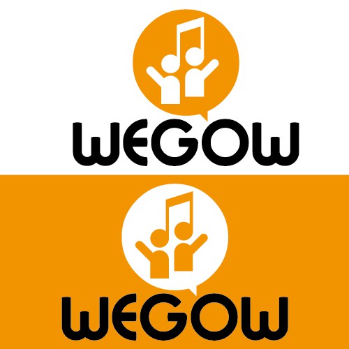 Sharing logo with the title 'Logo for Wegow, a community for music lovers'